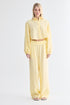 CALÇA PANTALONA ELÁSTICO AMARELO